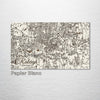 Raleigh, NC - Street Map on Wood