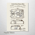 Record Player (Turntable) - Patent on Wood