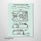 Record Player (Turntable) - Patent on Wood