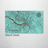 Richmond, Virginia - Street Map on Wood