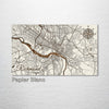 Richmond, Virginia - Street Map on Wood