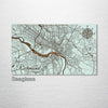 Richmond, Virginia - Street Map on Wood