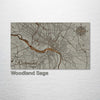 Richmond, Virginia - Street Map on Wood