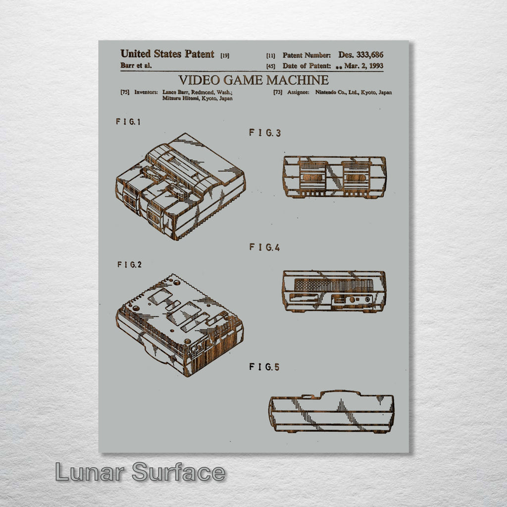 Super Nintendo - Patent on Wood