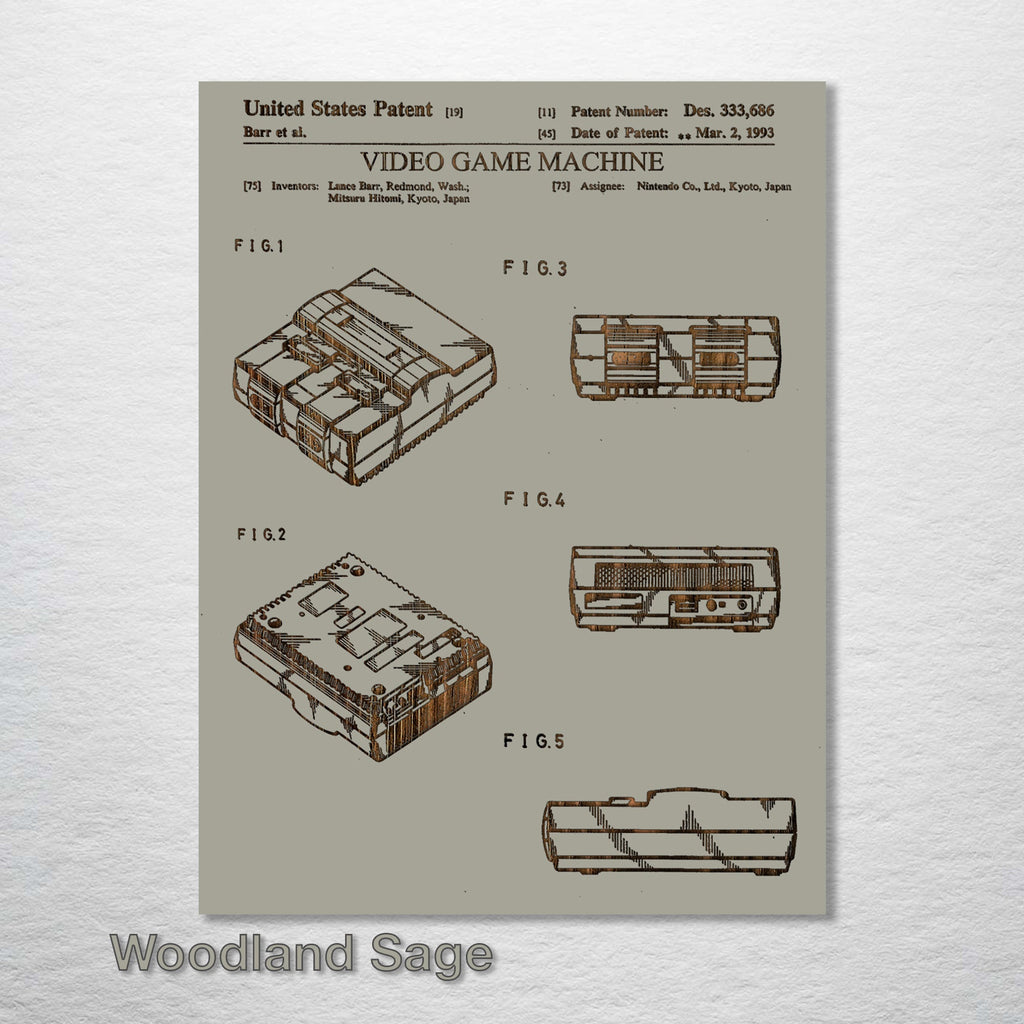 Super Nintendo - Patent on Wood