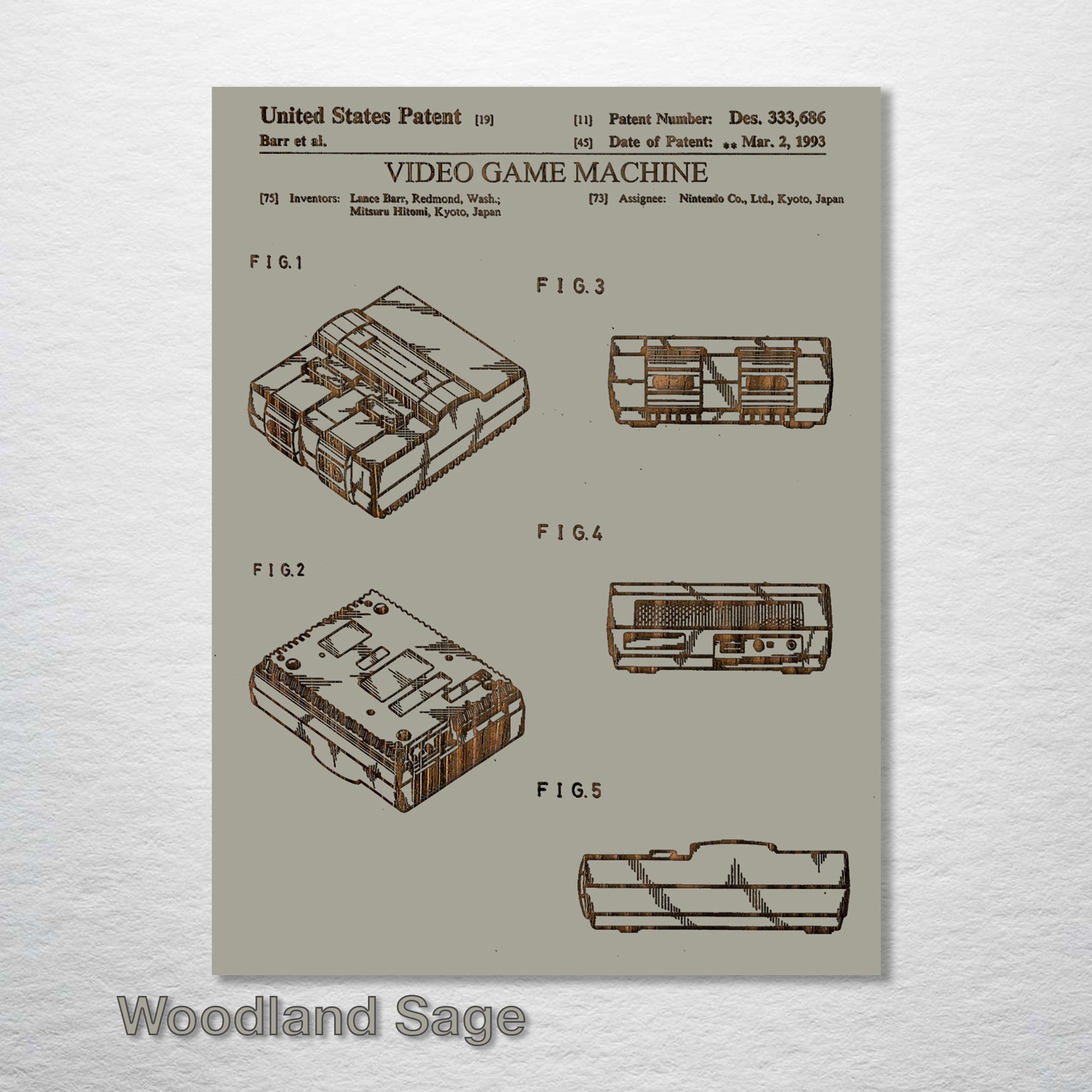 Super Nintendo - Patent on Wood