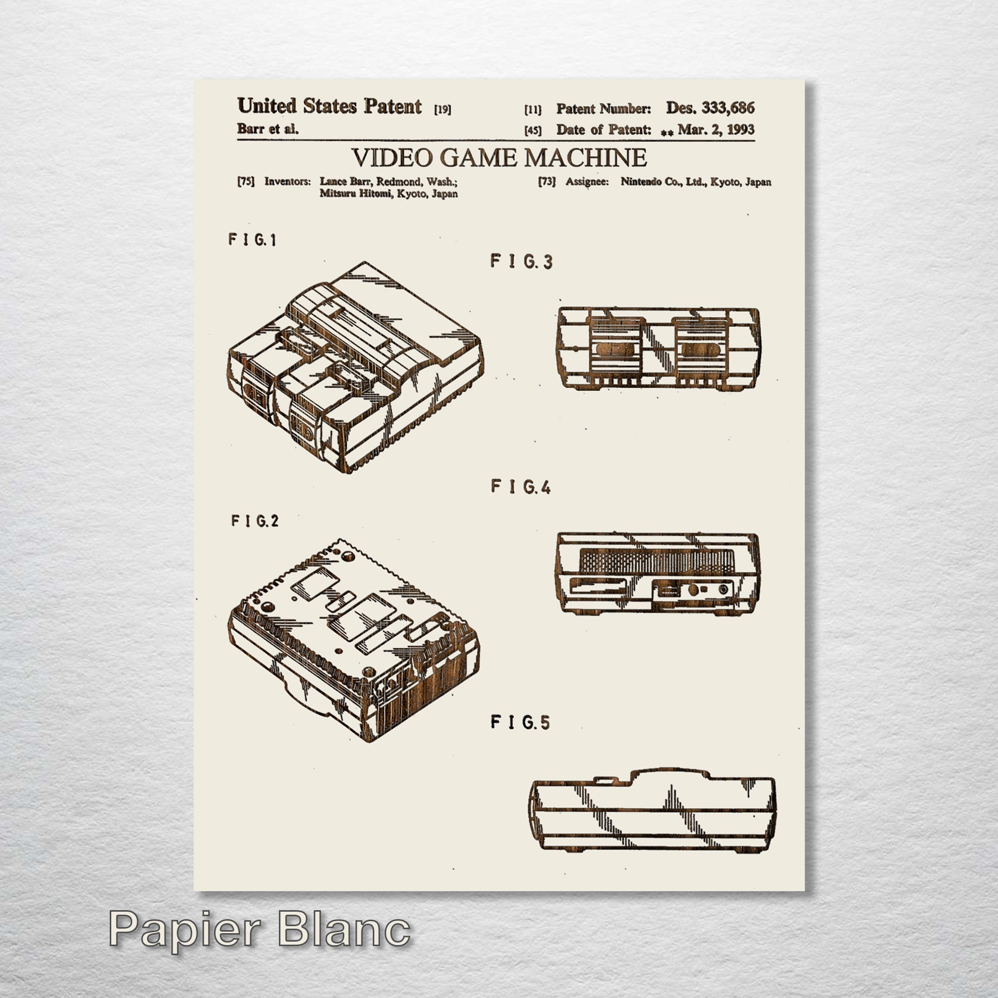 Super Nintendo - Patent on Wood