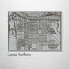 Savannah, GA - Historic Map on Wood 1856