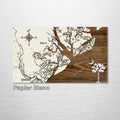 Beaufort, Bluffton, Savannah - Whimsical Map on Wood