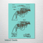 Smith and Wesson Revolver - Patent on Wood
