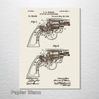 Smith and Wesson Revolver - Patent on Wood