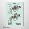 Smith and Wesson Revolver - Patent on Wood