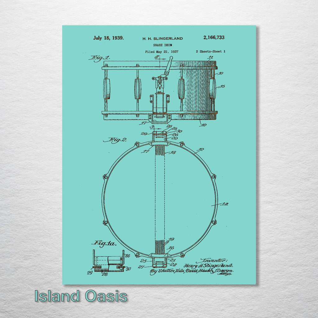 Snare Drum - Patent on Wood