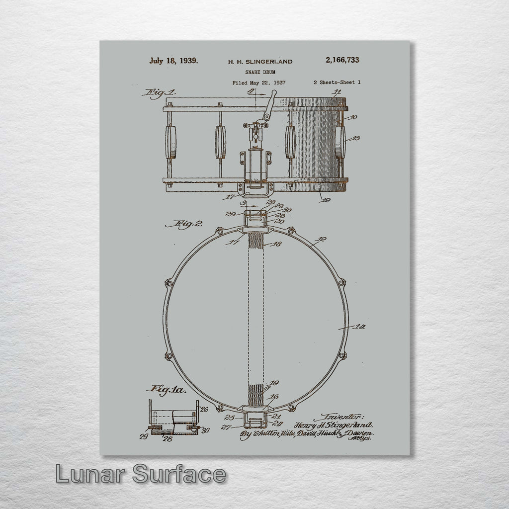 Snare Drum - Patent on Wood