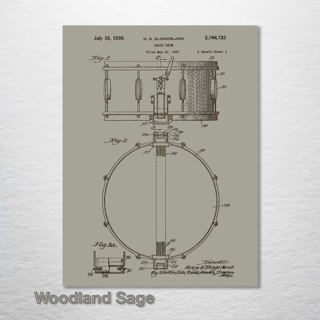 Snare Drum - Patent on Wood