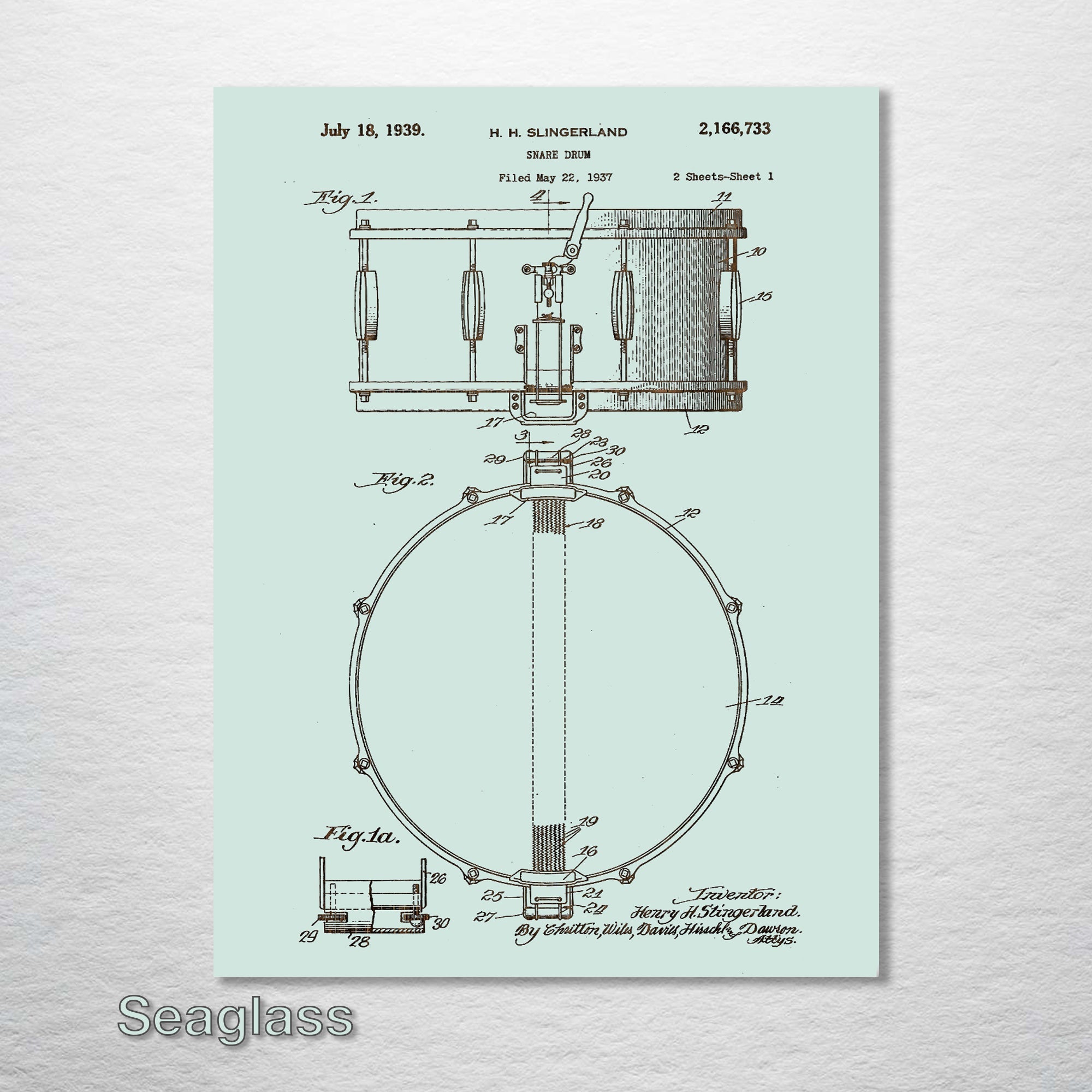 Snare Drum - Patent on Wood