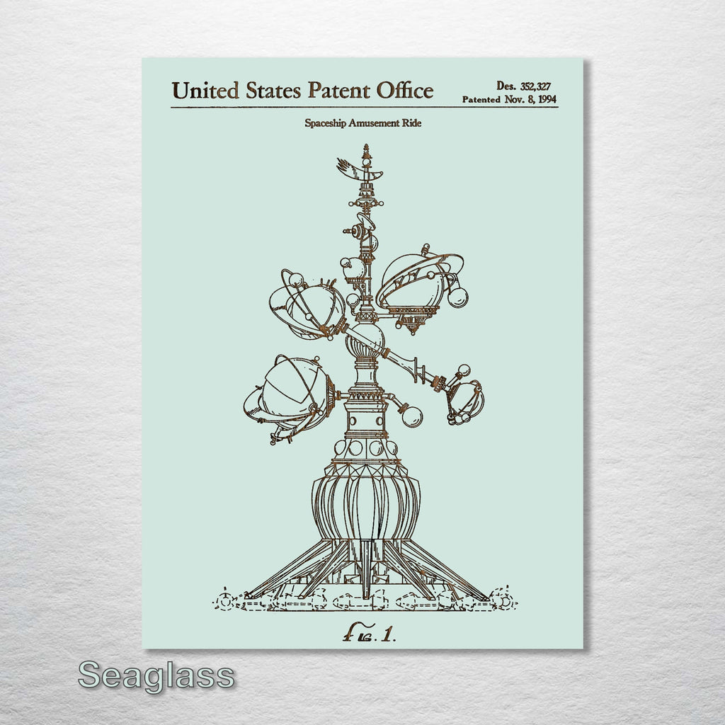 Spaceship Ride (DisneyLand) - Patent on Wood