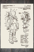Space Suit - Patent on Wood