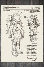 Space Suit - Patent on Wood