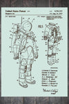 Space Suit - Patent on Wood