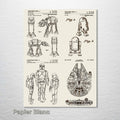 Star Wars Quad Characters & Vehicles - Patent on Wood