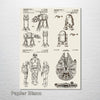 Star Wars Quad Characters & Vehicles - Patent on Wood