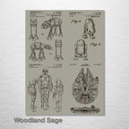 Star Wars Quad Characters & Vehicles - Patent on Wood