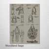 Star Wars Quad Characters & Vehicles - Patent on Wood