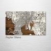 Tampa, FL - Street Map on Wood