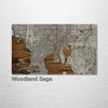 Tampa, FL - Street Map on Wood