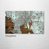 Tampa, FL - Street Map on Wood