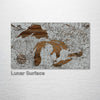 Great Lakes Street Map on Wood - Michigan, Ohio, Illinois, Pennsylvania, Wisconsin, Toronto, Ontario, New York