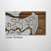 Tybee Island, GA - Street Map on Wood