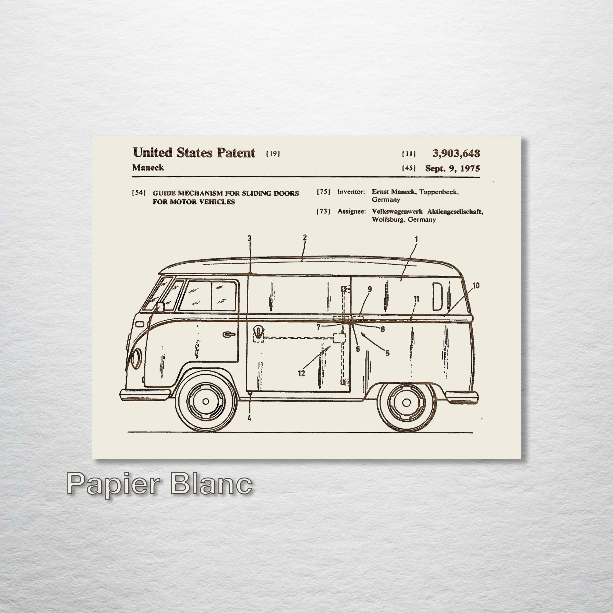 Volkswagen Van - Patent on Wood