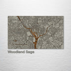 Washington, DC - Street Map on Wood