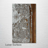 West Palm Beach, FL - Street Map on Wood