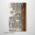 West Palm Beach, FL - Street Map on Wood