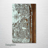 West Palm Beach, FL - Street Map on Wood