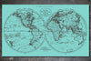 Historic World Map on Wood 1795