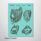 Baseball Glove - Patent on Wood