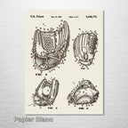 Baseball Glove - Patent on Wood