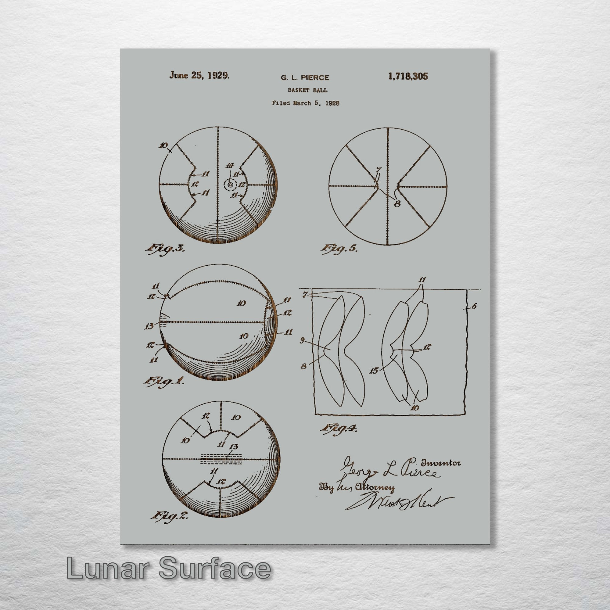 Basketball - Patent on Wood