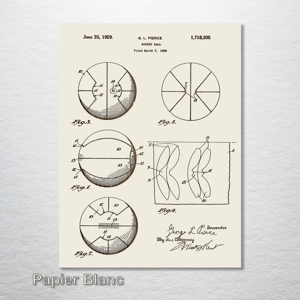 Basketball - Patent on Wood