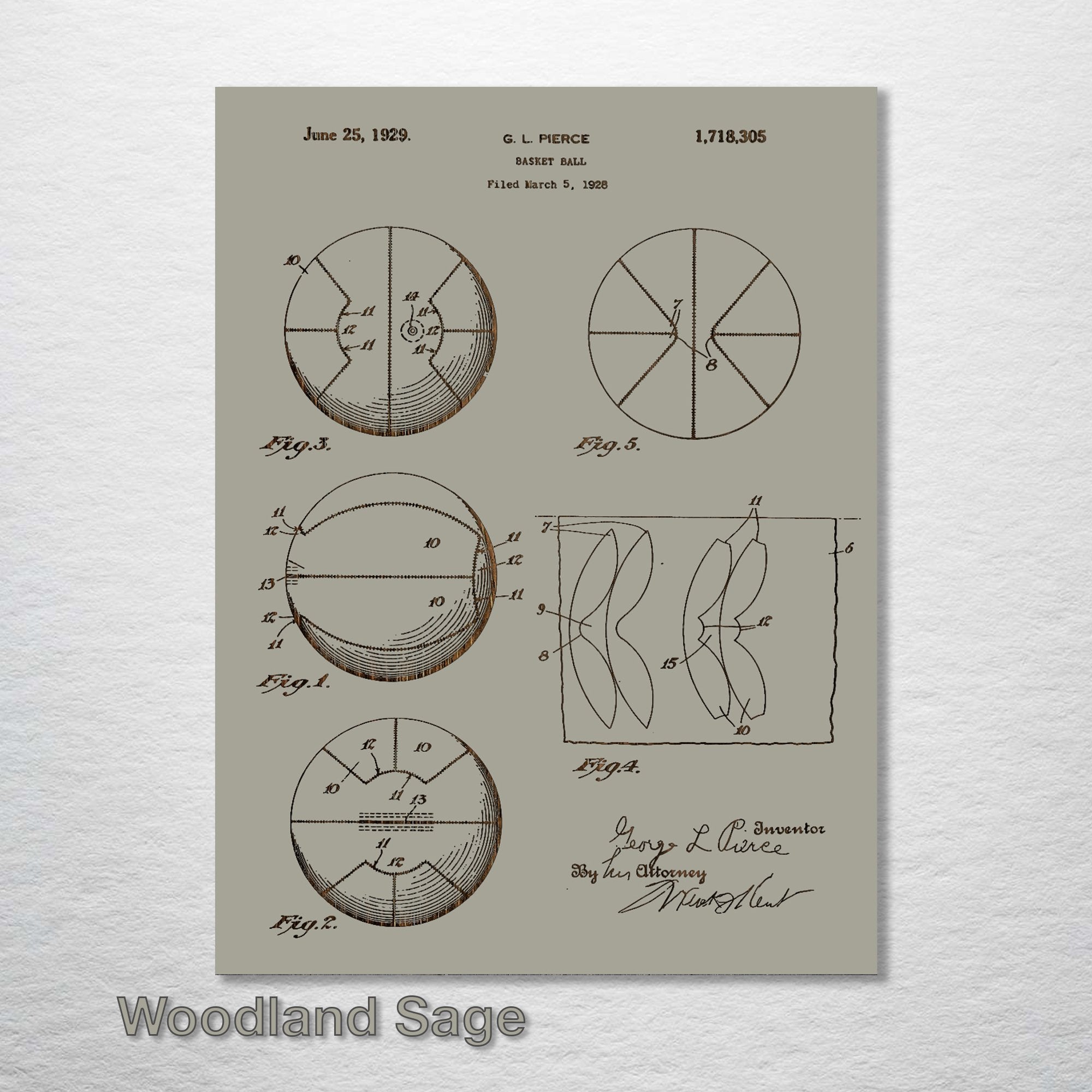 Basketball - Patent on Wood