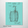 Beer Tap & Keg - Patent on Wood