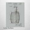 Beer Tap & Keg - Patent on Wood