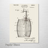 Beer Tap & Keg - Patent on Wood