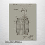 Beer Tap & Keg - Patent on Wood