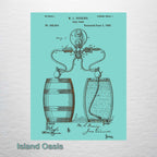 Beer Pump - Patent on Wood