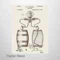 Beer Pump - Patent on Wood
